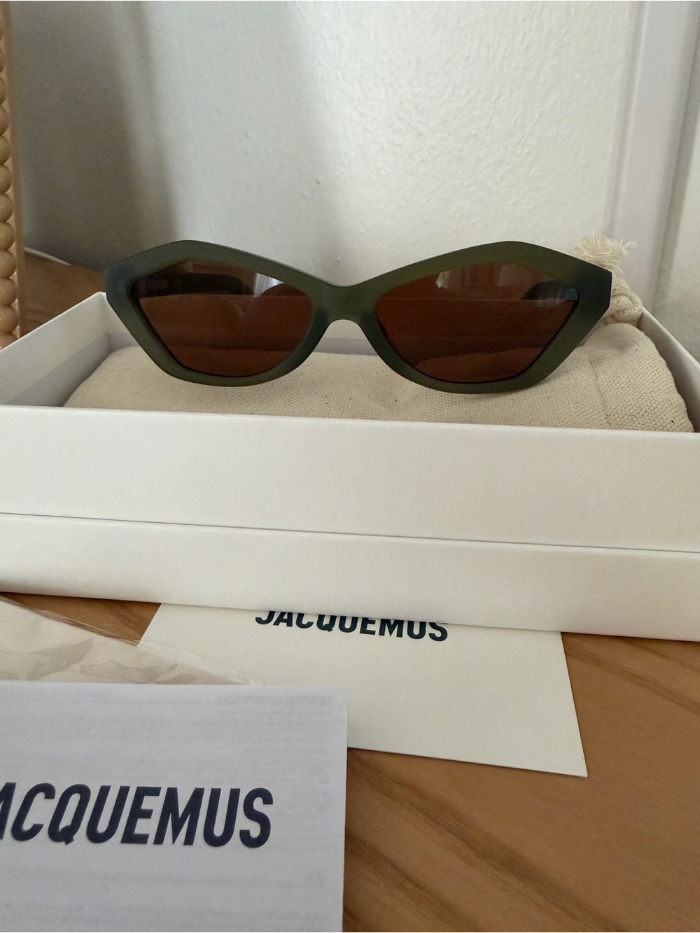 Jacquemus Bambino Sunglasses- Sanded Green